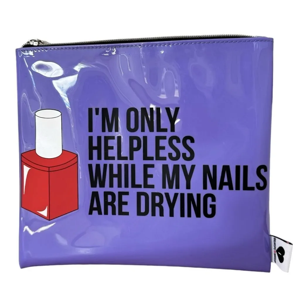 Breakups To Makeup Nails Drying Makeup Zip Bag Pouch.